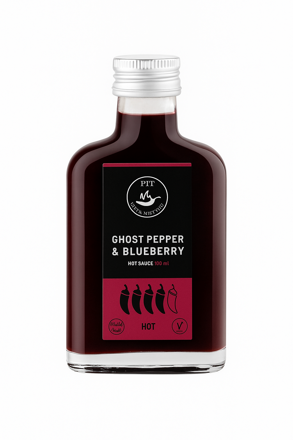 Saus Met Pit - Blueberry Hot Sauce met Ghost Pepper