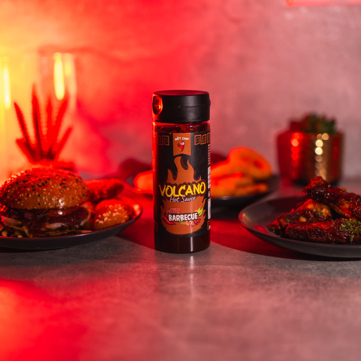 Volcano Hot Sauce - Spicy Barbeque saus