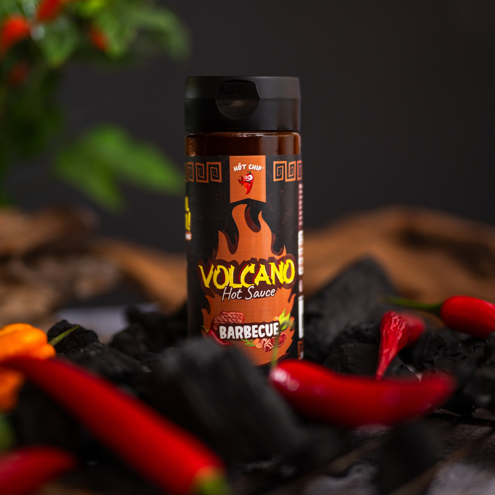 Volcano Hot Sauce - Spicy Barbeque saus