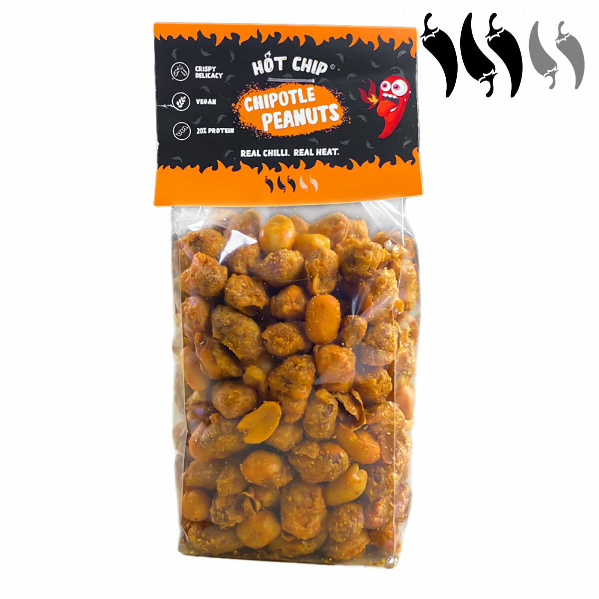 Chipotle Pittige Pinda's van Hot Chip - Vegan, Krokant, 20% Proteïne - 140g