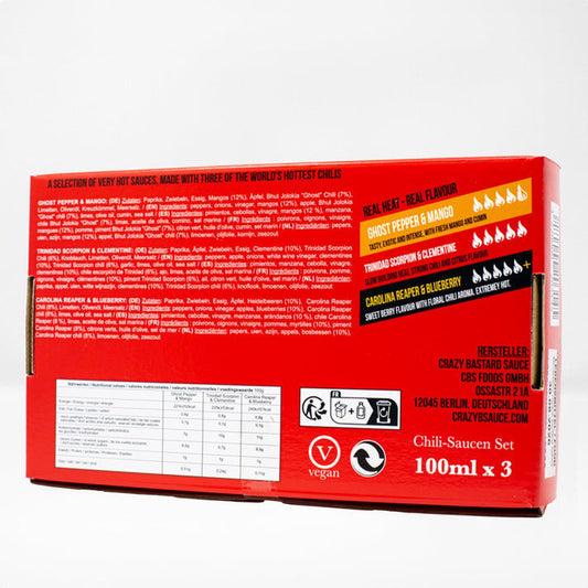 Crazy Bastard 3 Hot Sauce Set – 3 x 100 ml
