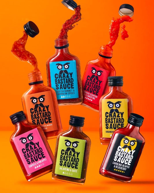 Crazy Bastard Hot Sauce Set – Complete Hot Saus Collectie 7 x 100 ml