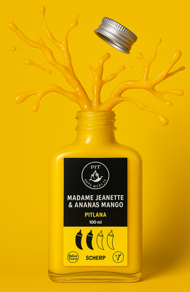 Saus Met Pit - Mango-Ananas Hot Sauce met Madame Jeanette - 100ml