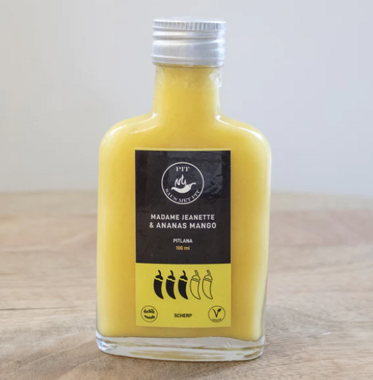 Zoete Hot Sauce: Een Pittige Exotische Sensatie met onze Tropische Ananas hete saus