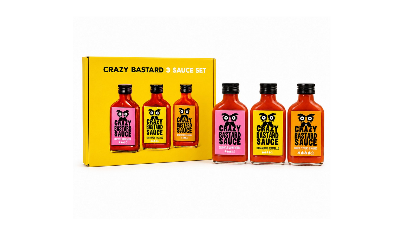 Crazy Bastard 3 Sauce Set - Best Sellers