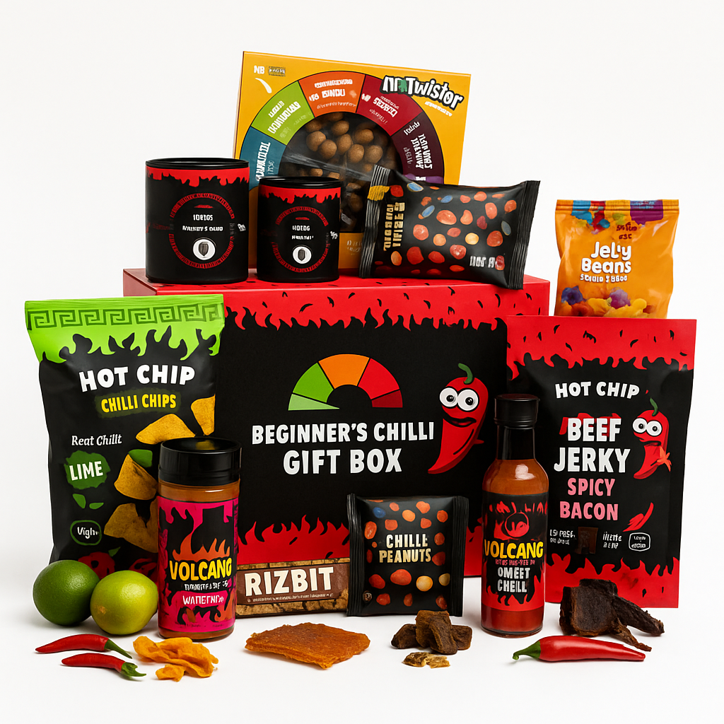 Beginner’s Chilli Gift Box – Pittige Cadeaubox voor Starters | Spicy Snacks, Sauzen & Kruiden | Perfect Chili Cadeau
