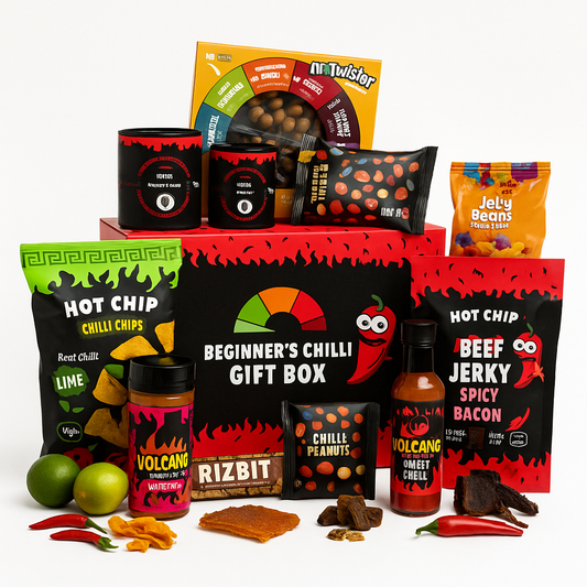 Beginner’s Chilli Gift Box – Pittige Cadeaubox voor Starters | Spicy Snacks, Sauzen & Kruiden | Perfect Chili Cadeau