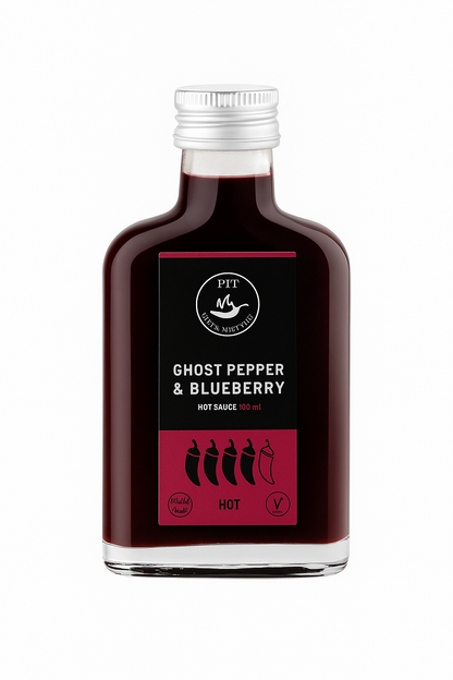 Saus Met Pit - Blueberry Hot Sauce met Ghost Pepper