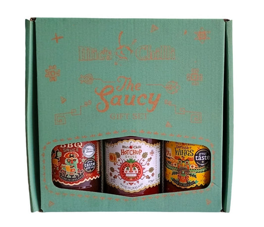 The Saucy Gift Set – Mic’s Chilli (3x275g) | Hete Sauzen Cadeau