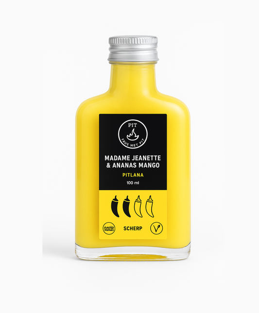 Saus Met Pit - Mango-Ananas Hot Sauce met Madame Jeanette - 100ml