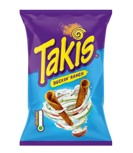 Takis Buckin’ Ranch 90g – Tortilla Chips met Ranch Smaak – Extra Crunchy Snack – Populaire Amerikaanse Chips