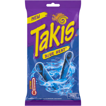 Takis Blue Heat Seasoned Chilli and Lime Chips 100 g