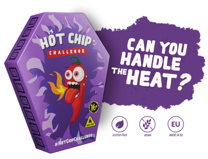 Hot Chip Challenge - De heetste uitdaging ter wereld met Carolina Reaper Peper & Trinidad Scorpion 5 pack