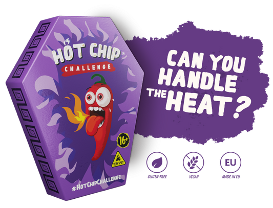 Hot Chip Challenge - De heetste uitdaging ter wereld met Carolina Reaper Peper & Trinidad 10 pack