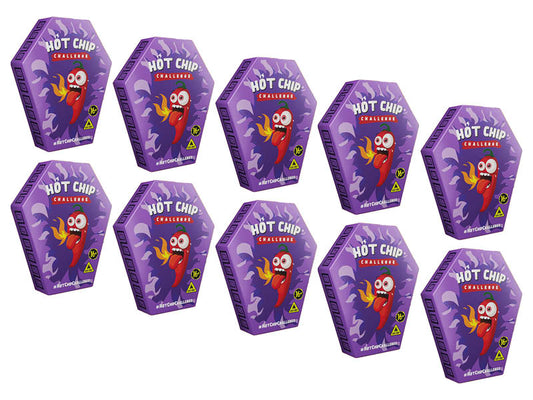 Hot Chip Challenge - De heetste uitdaging ter wereld met Carolina Reaper Peper & Trinidad 10 pack