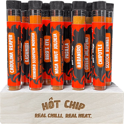 Extreme Pepers Kruidenset - 10 verschillende hete peper poeders - Carolina Reaper Peper, Trinidad Scorpion, Bhut Jolokia, Chipotle Chili, Jalapeno Peper