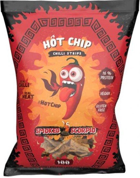HOT CHIP - Chili Strips Smoked Trinidad Scorpion Chips - 80 gram