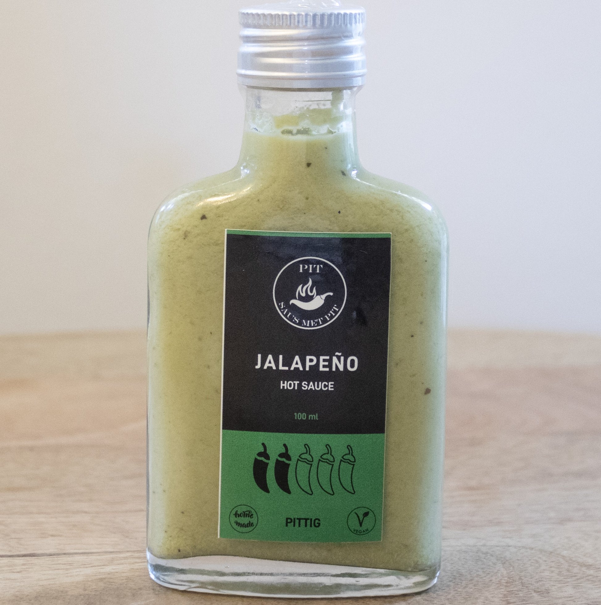 Jalapeno hot sauce van Saus Met pit
